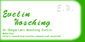 evelin wosching business card